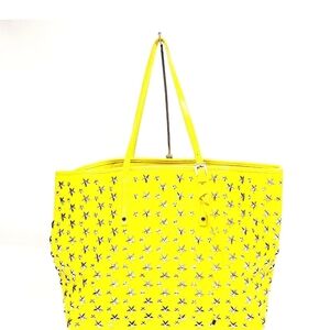 JIMMY CHOO Star Yellow Leather Tote Bag